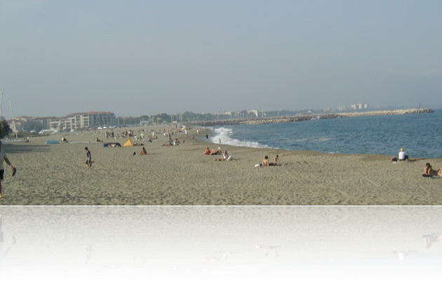 la plage de Canet pyrenées Orientales France